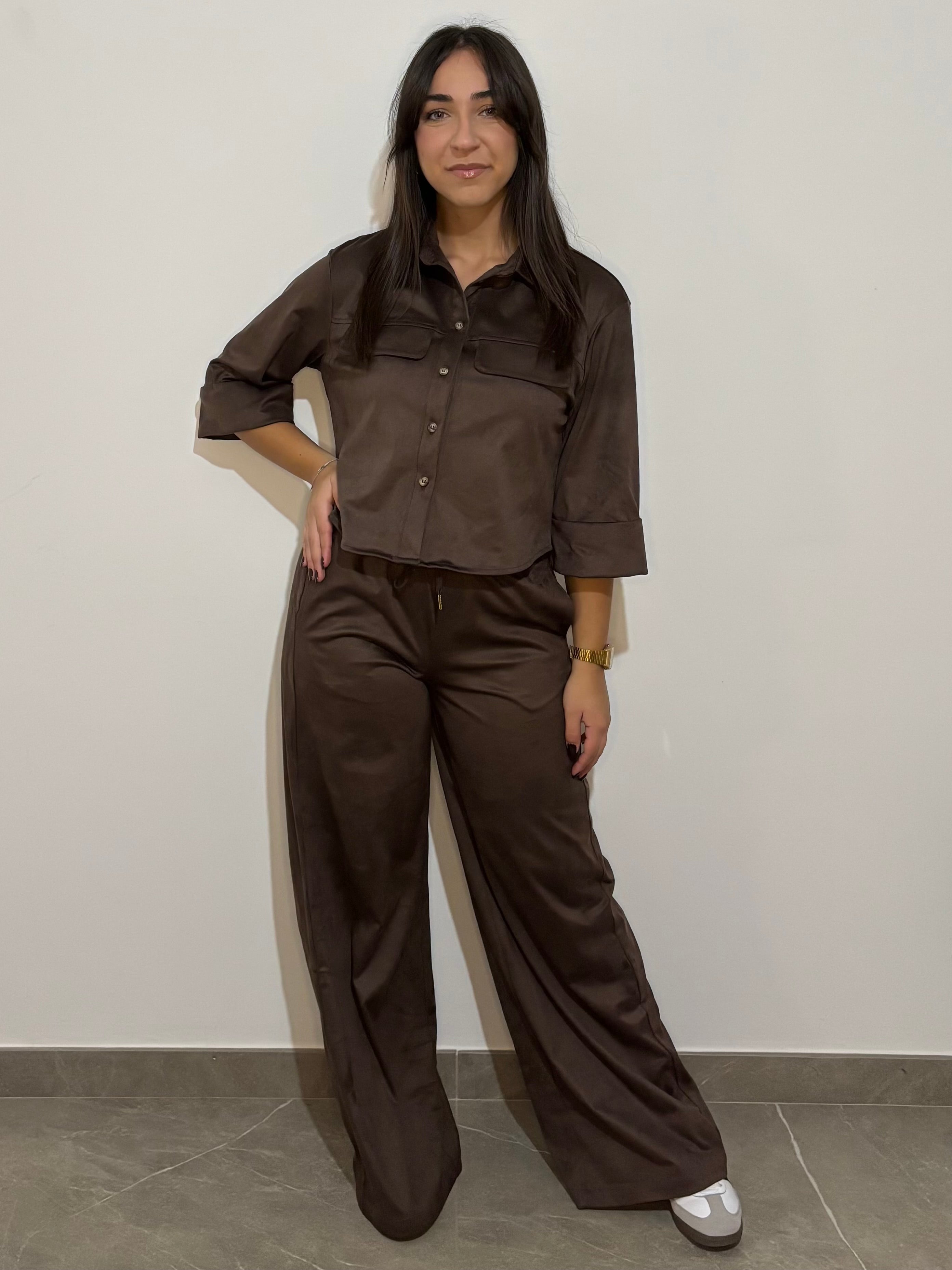 Coordinato scamosciato